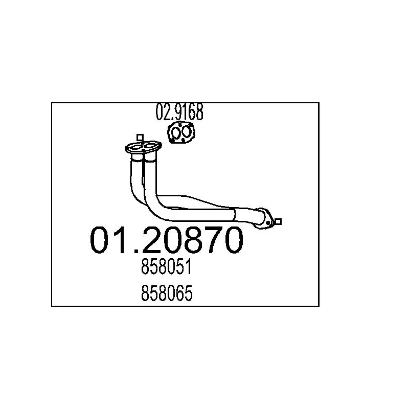 Tuyau d'échappement MTS 01.20870