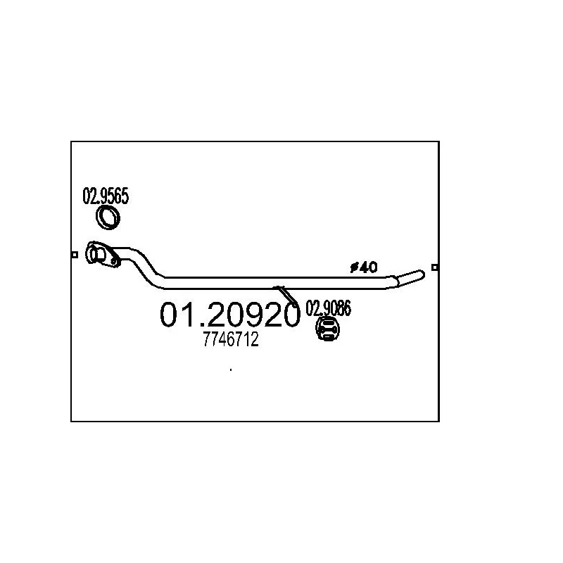 Tuyau d'échappement MTS 01.20920