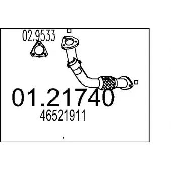 Tuyau d'échappement MTS