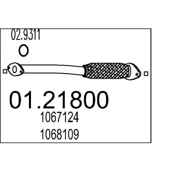 Tuyau d'échappement MTS 01.21800