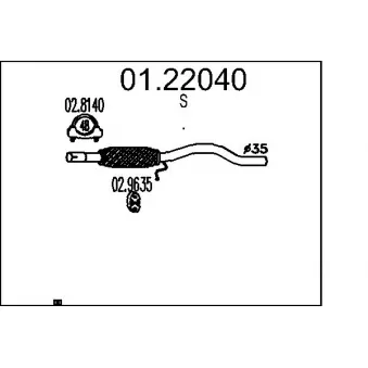 Tuyau d'échappement MTS