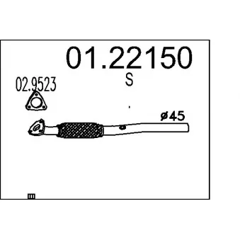 Tuyau d'échappement MTS 01.22150