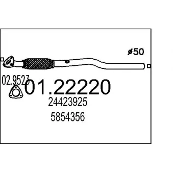 Tuyau d'échappement MTS 01.22220