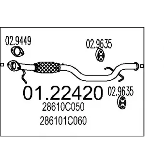 Tuyau d'échappement MTS