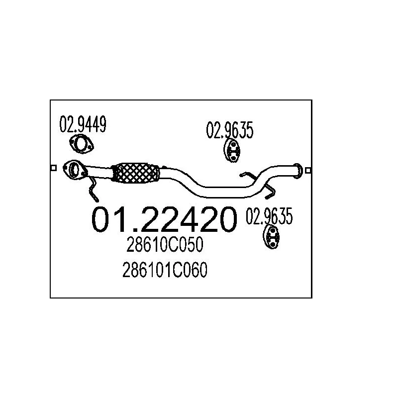 Tuyau d'échappement MTS 01.22420