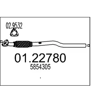 Tuyau d'échappement MTS 01.22780
