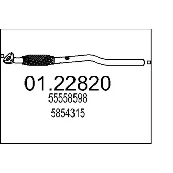 Tuyau d'échappement MTS 01.22820