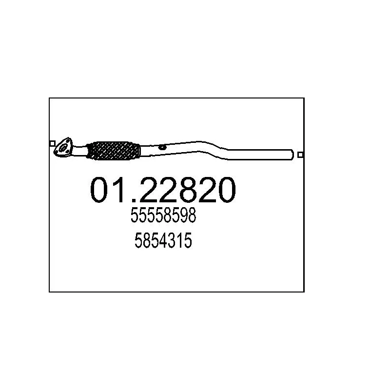 Tuyau d'échappement MTS 01.22820