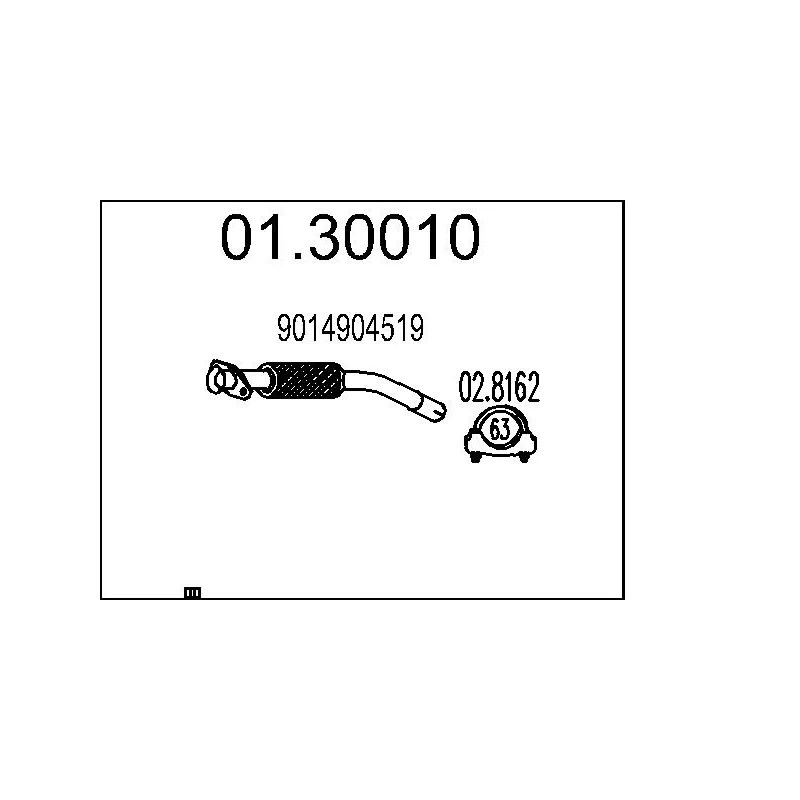 Tuyau d'échappement MTS 01.30010