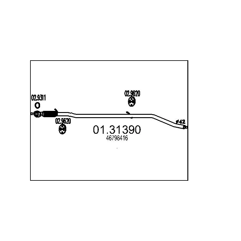Silencieux avant MTS 01.31390