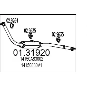 Silencieux avant MTS