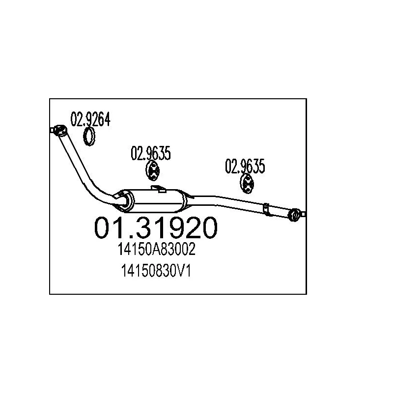 Silencieux avant MTS 01.31920