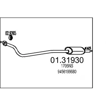 Silencieux avant MTS