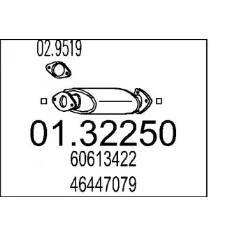 Silencieux avant MTS 01.32250