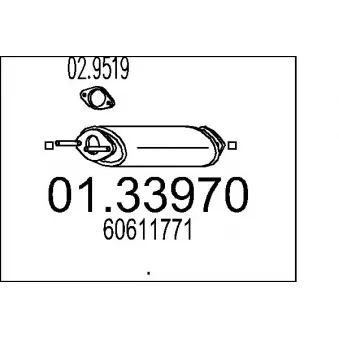 Silencieux avant MTS 01.33970