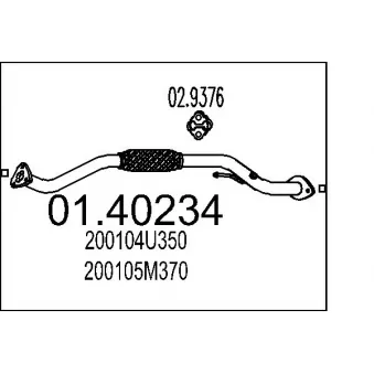 Tuyau d'échappement MTS