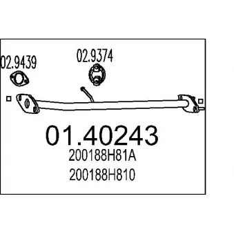 Tuyau d'échappement MTS
