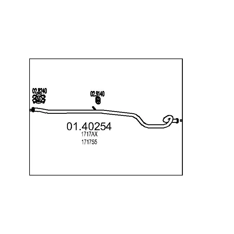 Tuyau d'échappement MTS 01.40254