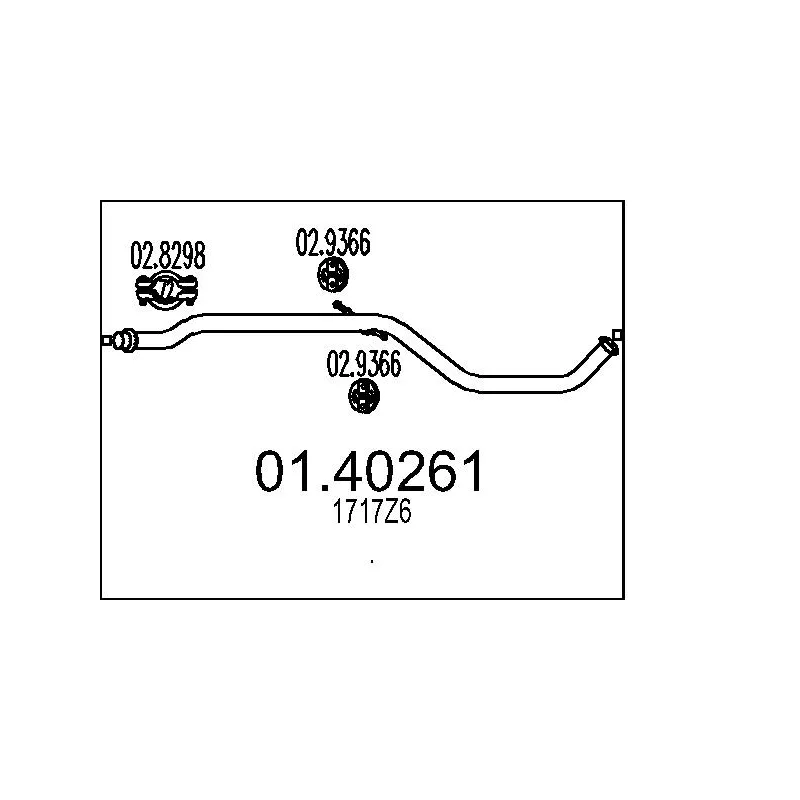 Tuyau d'échappement MTS 01.40261