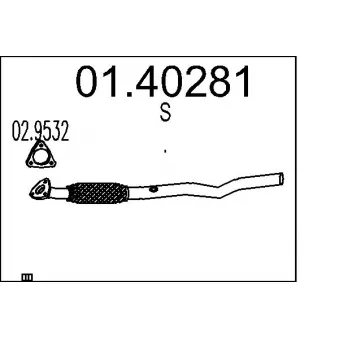 Tuyau d'échappement MTS 01.40281