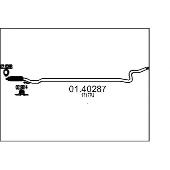 Tuyau d'échappement MTS 01.40287