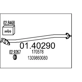 Tuyau d'échappement MTS 01.40290