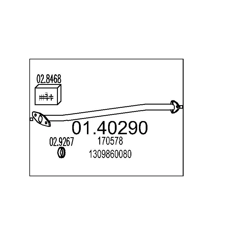 Tuyau d'échappement MTS 01.40290