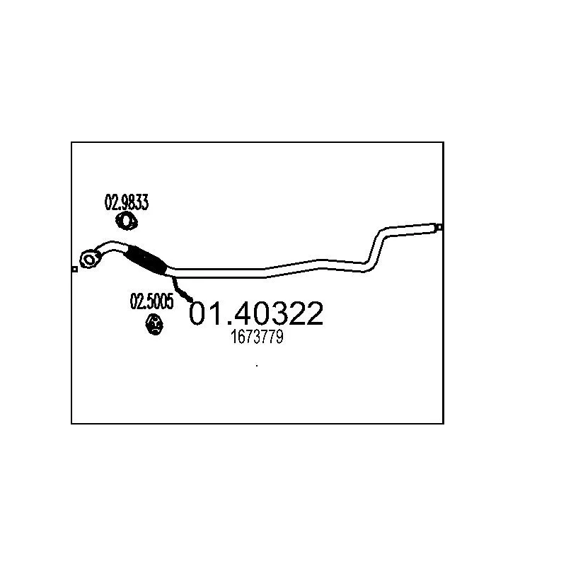 Tuyau d'échappement MTS 01.40322