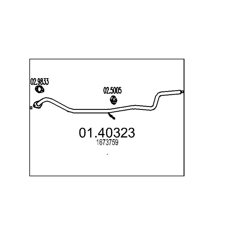 Tuyau d'échappement MTS 01.40323