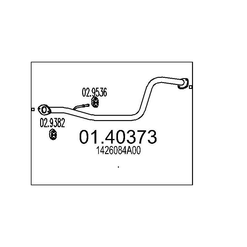 Tuyau d'échappement MTS 01.40373