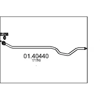 Tuyau d'échappement MTS 01.40440