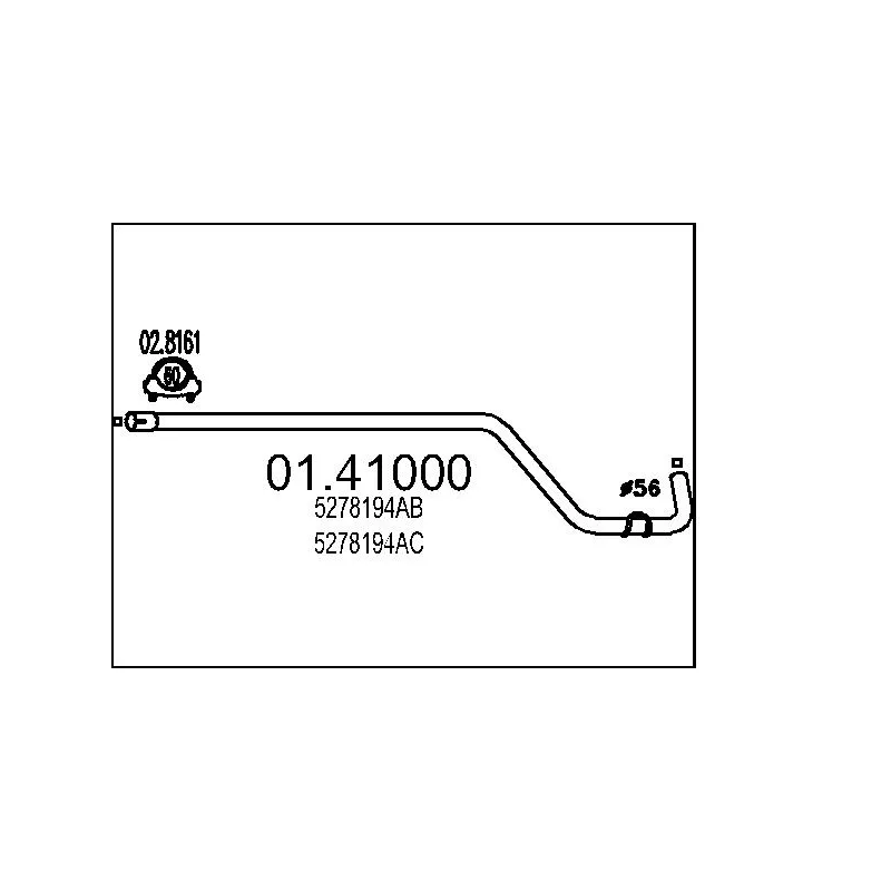 Tuyau d'échappement MTS 01.41000
