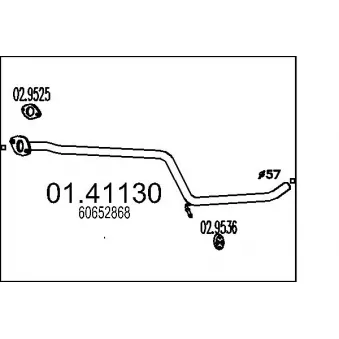 Tuyau d'échappement MTS