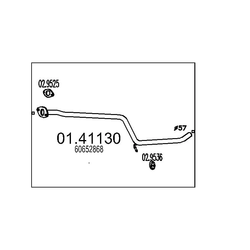 Tuyau d'échappement MTS 01.41130