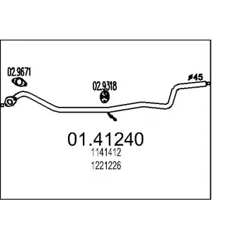 Tuyau d'échappement MTS 01.41240