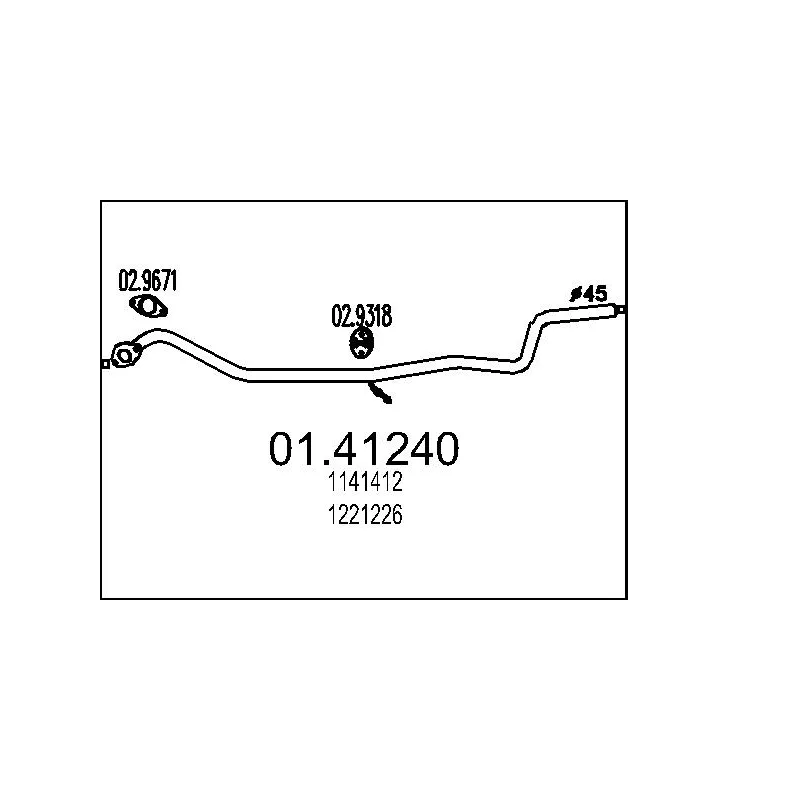 Tuyau d'échappement MTS 01.41240