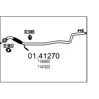 Tuyau d'échappement MTS 01.41270