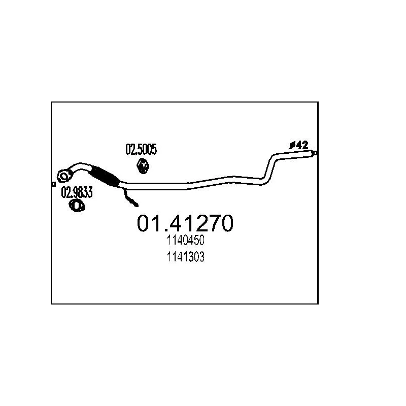 Tuyau d'échappement MTS 01.41270