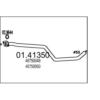 Tuyau d'échappement MTS 01.41350