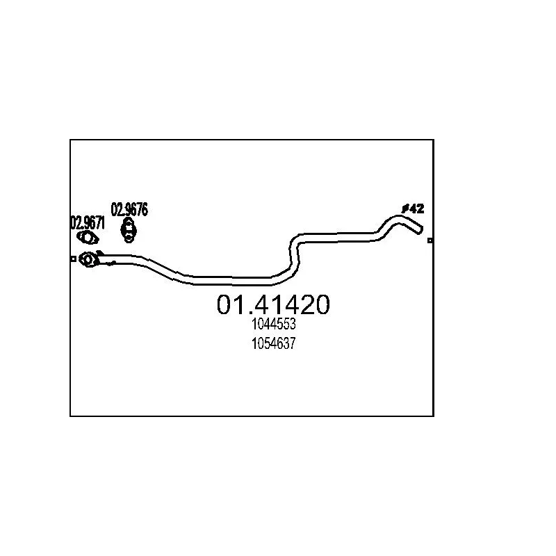 Tuyau d'échappement MTS 01.41420