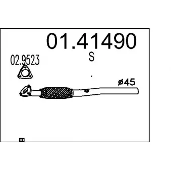 Tuyau d'échappement MTS 01.41490