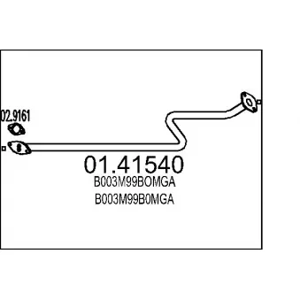 Tuyau d'échappement MTS 01.41540