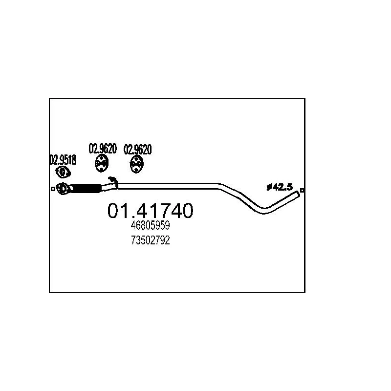 Tuyau d'échappement MTS 01.41740