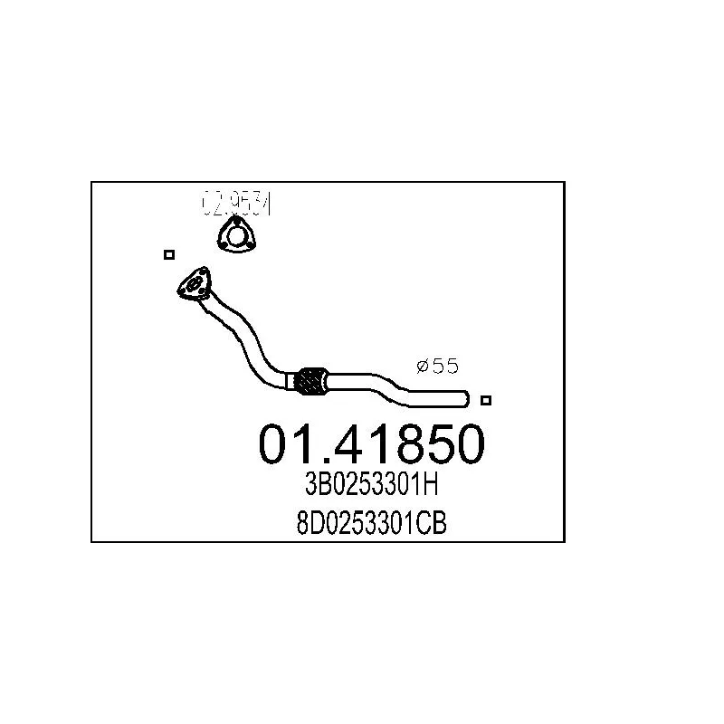 Tuyau d'échappement MTS 01.41850