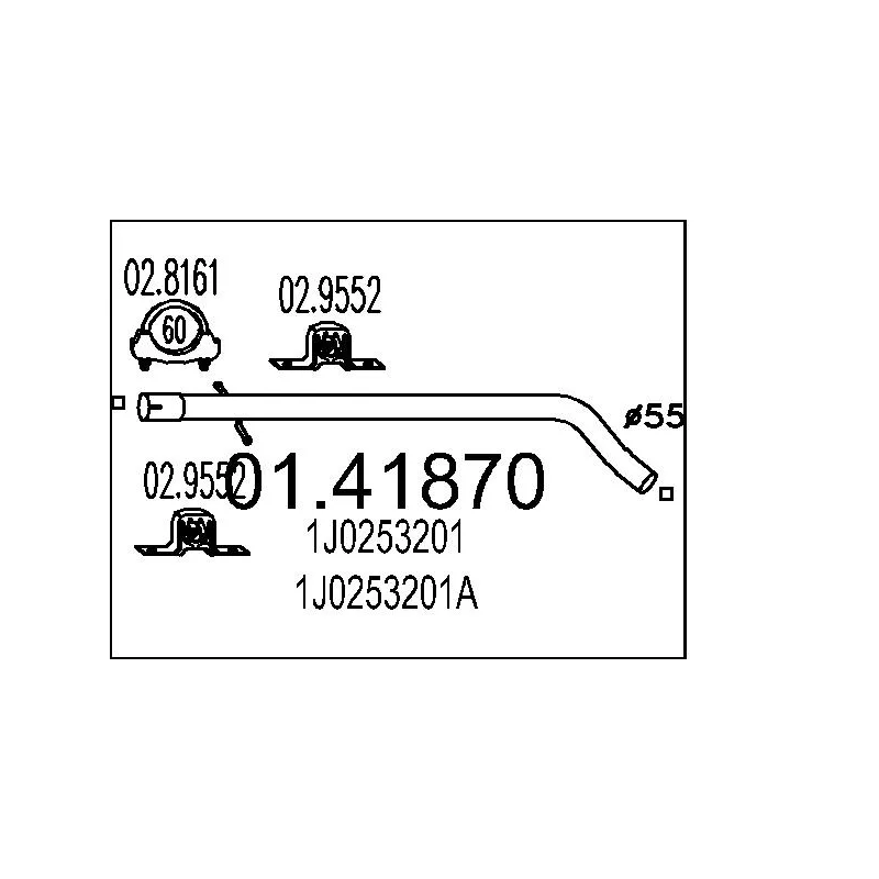 Tuyau d'échappement MTS 01.41870