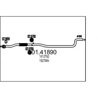 Tuyau d'échappement MTS 01.41890