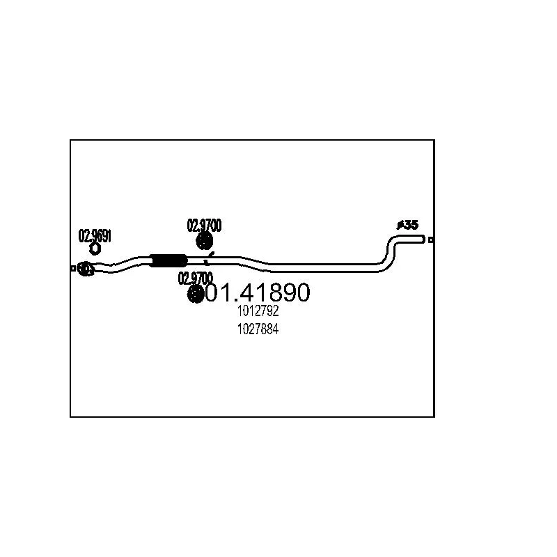 Tuyau d'échappement MTS 01.41890