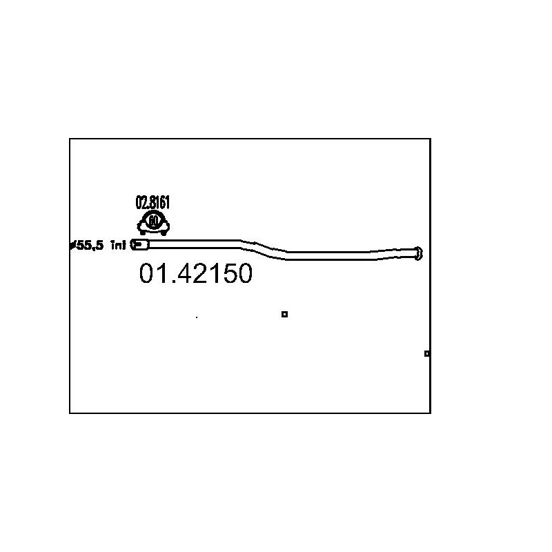 Tuyau d'échappement MTS 01.42150