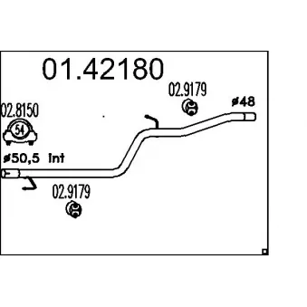 Tuyau d'échappement MTS 01.42180