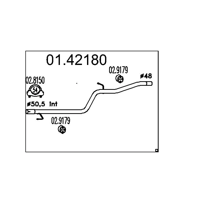 Tuyau d'échappement MTS 01.42180